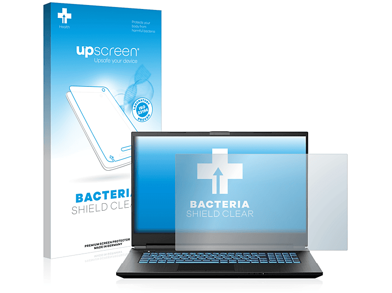 UPSCREEN antibakteriell klare Schutzfolie(für Erazer Defender E15) MEDION