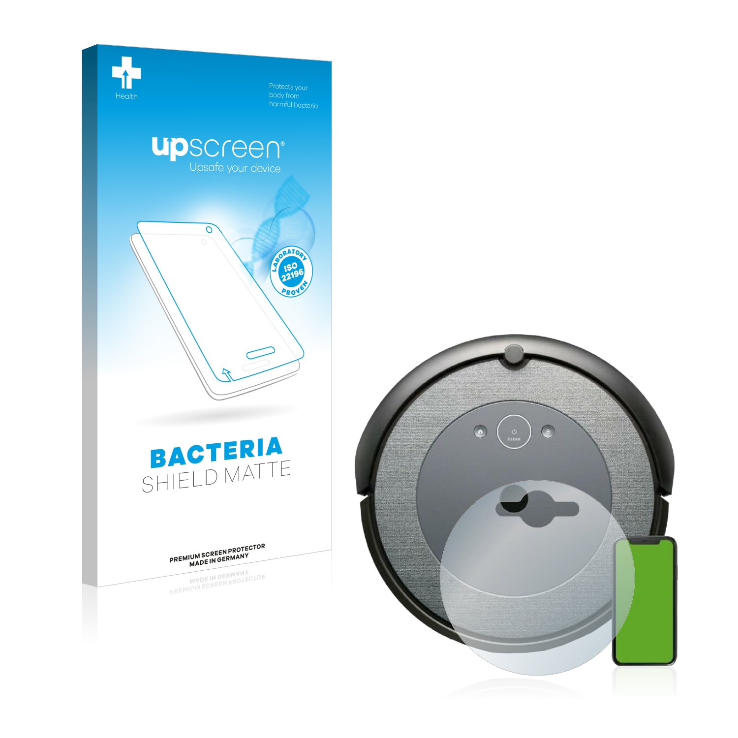 UPSCREEN antibakteriell entspiegelt matte Schutzfolie(für Roomba i3) iRobot