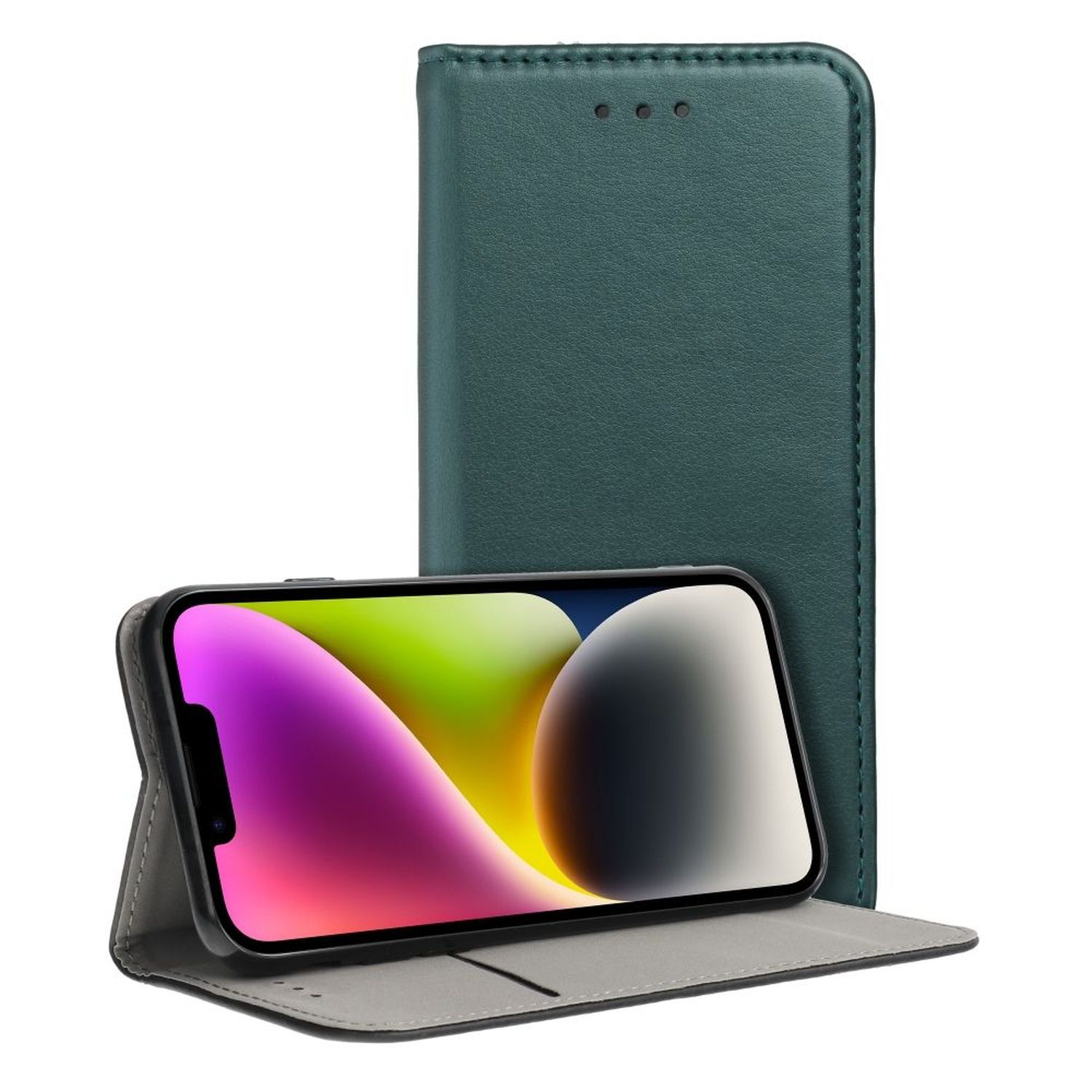 COFI Smart Magneto, Bookcover, Samsung, 5G, Galaxy Dunkelgrün A14