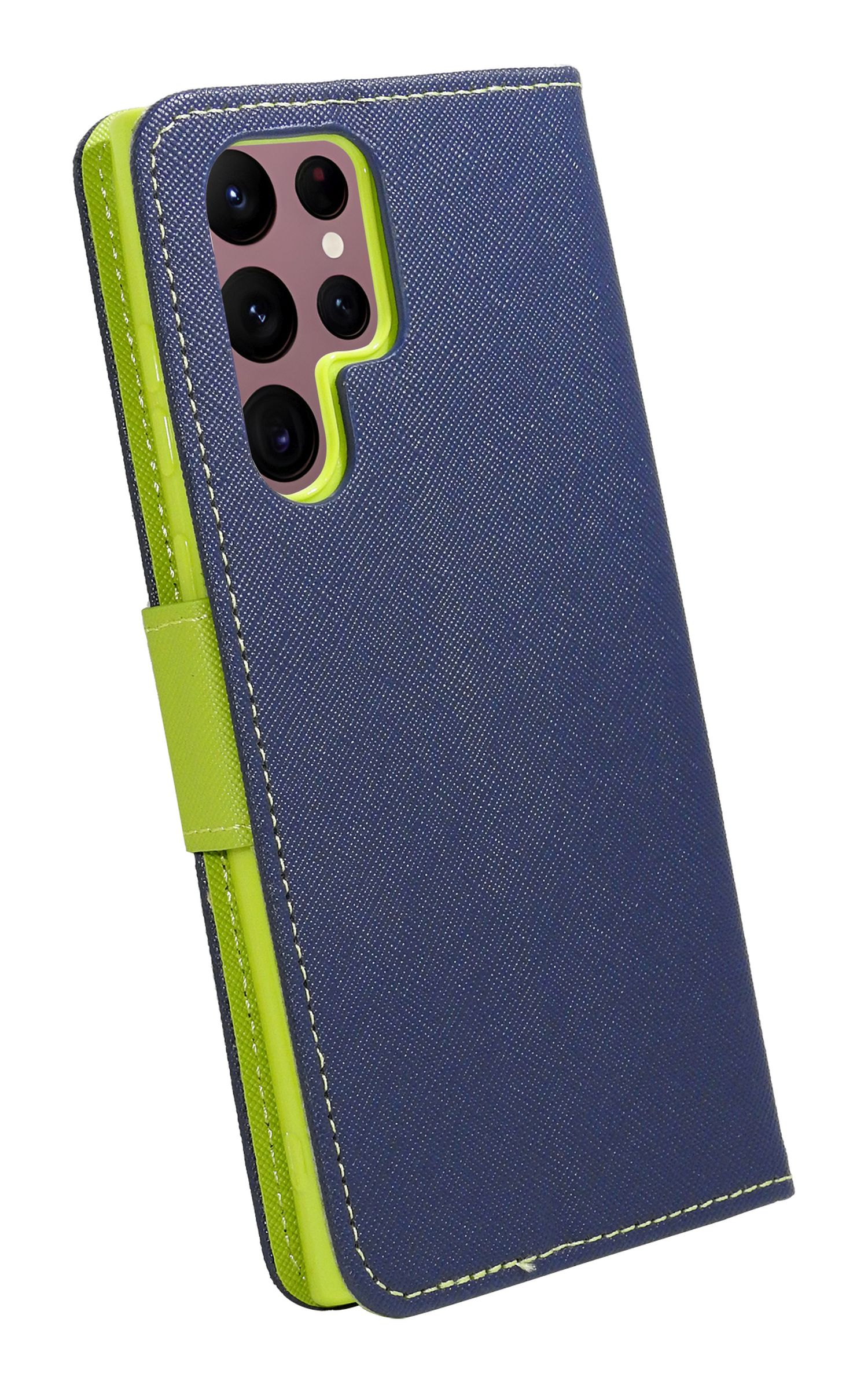 Tasch, Galaxy Bookcover, S23 Samsung, (SM-916B), Plus Blau-Grün Buch COFI