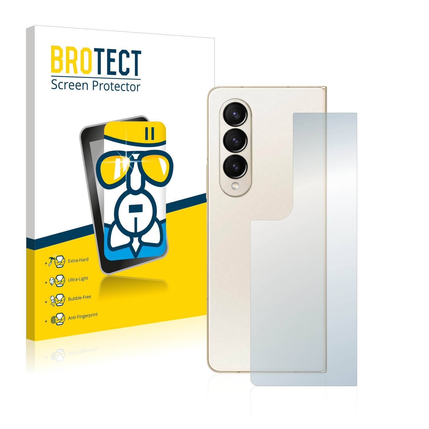 BROTECT Airglass klare Schutzfolie(für 4) Samsung Z Fold Galaxy