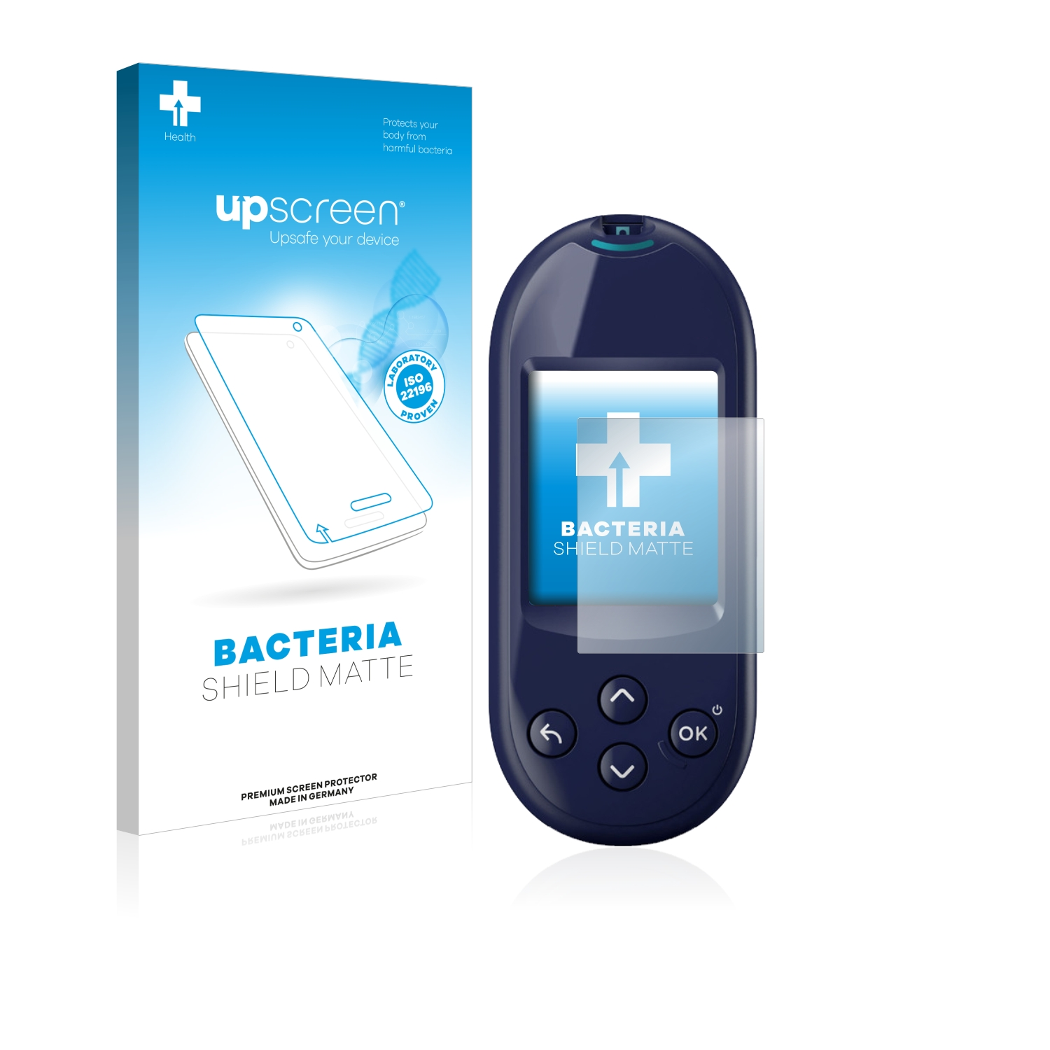 Schutzfolie(für Plus matte entspiegelt Reflect) Ultra LifeScan UPSCREEN OneTouch antibakteriell