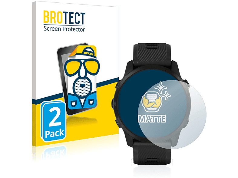 BROTECT 2x matte Schutzfolie(für Garmin Forerunner 945 LTE) | Smartwatch Schutzfolien & Gläser