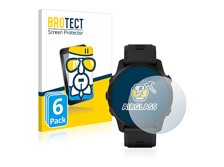 Brotect AirGlass Pellicola In Vetro Ibrido Per Garmin Forerunner 945 LTE - Durezza 9H, Trasparente