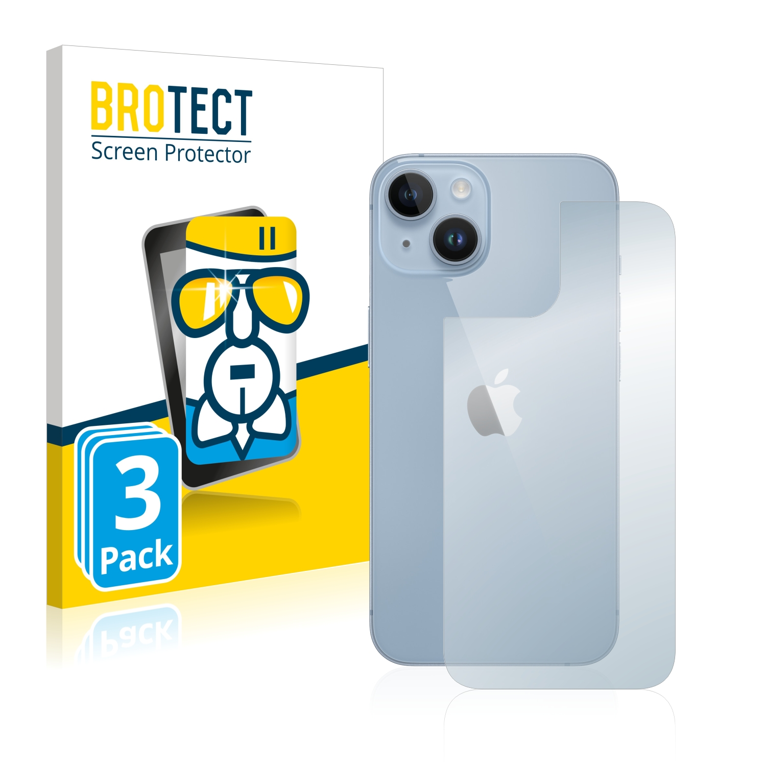 BROTECT 3x Airglass klare Apple Schutzfolie(für 14) iPhone