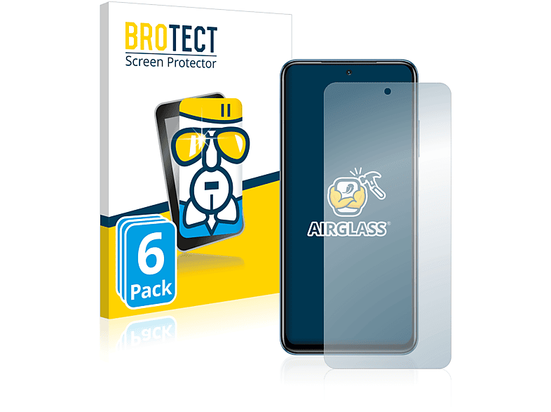 BROTECT 6x Airglass klare Schutzfolie(für Xiaomi Poco M5s)