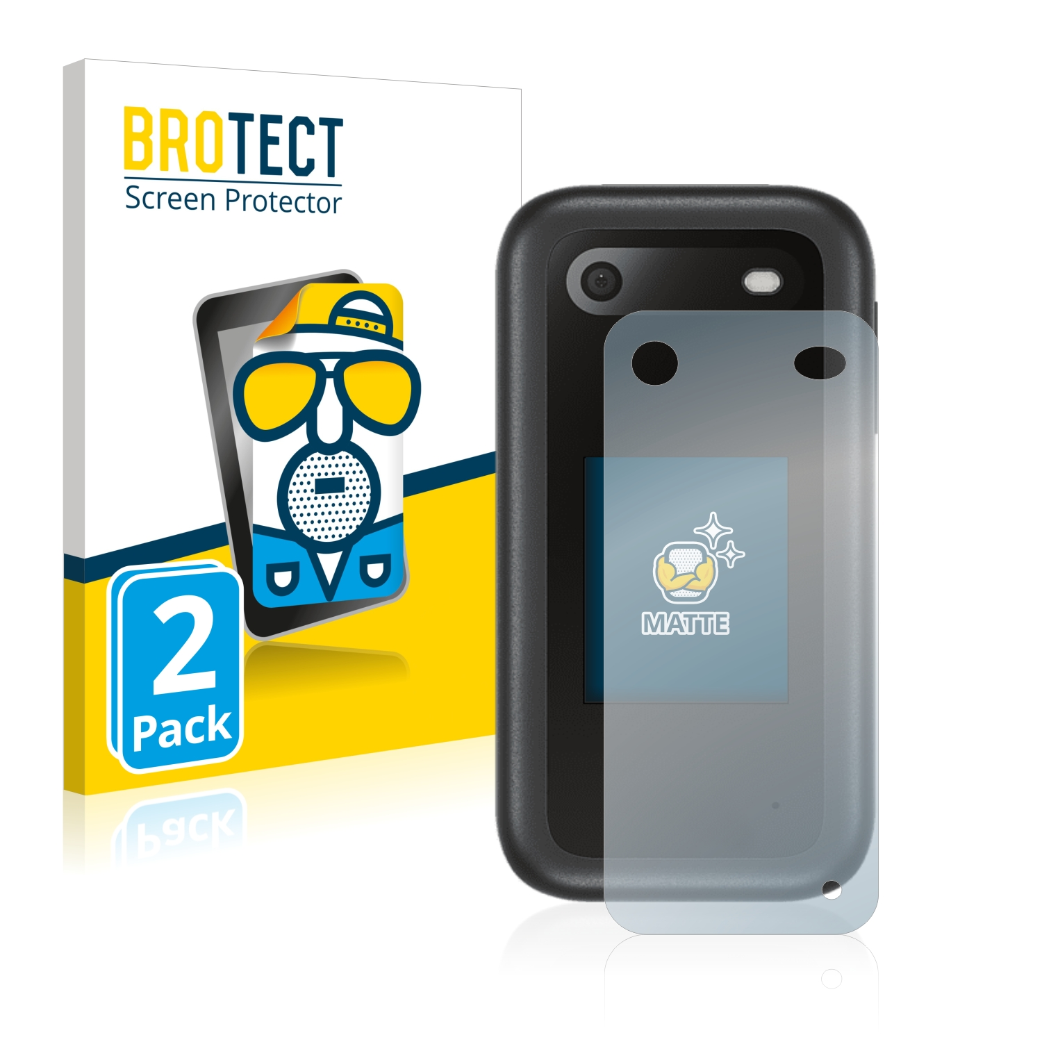 BROTECT 2x matte (Rückseite)) Schutzfolie(für Nokia Flip 2660