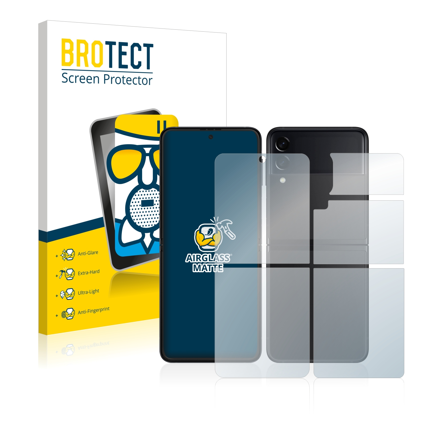 Airglass Samsung 5G) Flip 3 Z matte Galaxy BROTECT Schutzfolie(für