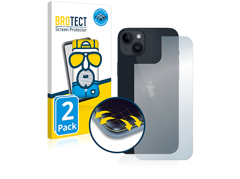 BROTECT 2x Flex matt Full-Cover 3D Curved Schutzfolie(für Apple iPhone 14 Plus) | Displayschutzfolien & Gläser