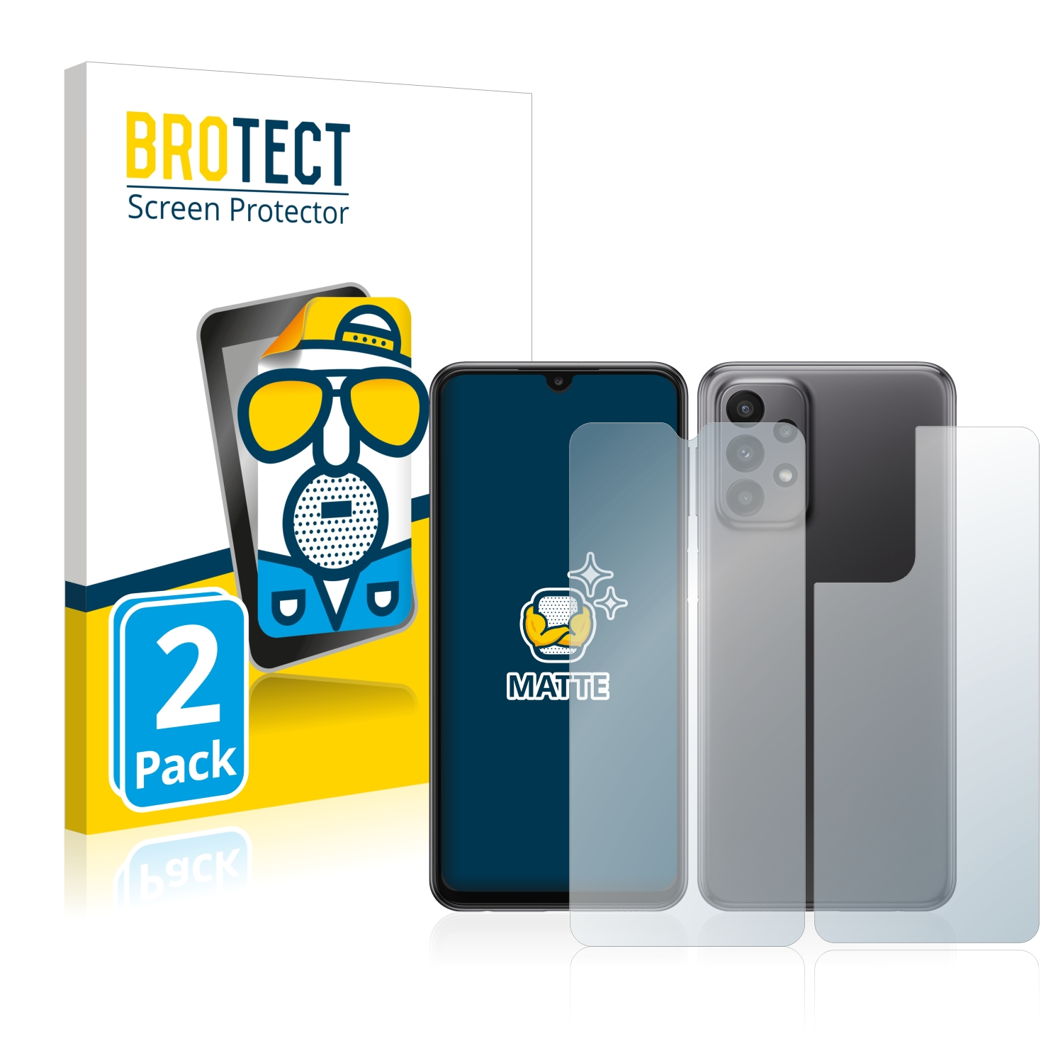 BROTECT 2x Schutzfolie(für 5G Galaxy A23 (Display+Rückseite)) matte Samsung