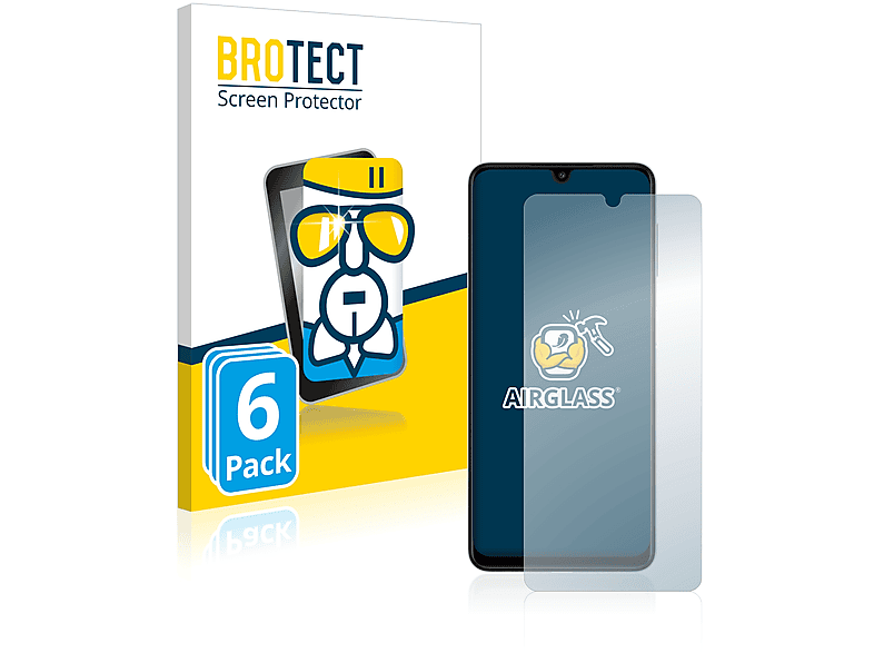 BROTECT 6x Airglass A22 Schutzfolie(für Samsung 4G) klare Galaxy