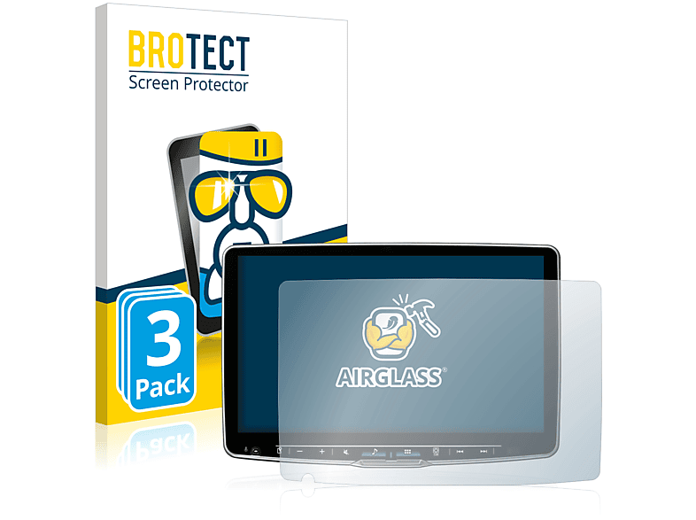 BROTECT 3x Airglass klare Schutzfolie(für ILX-F115D) Alpine