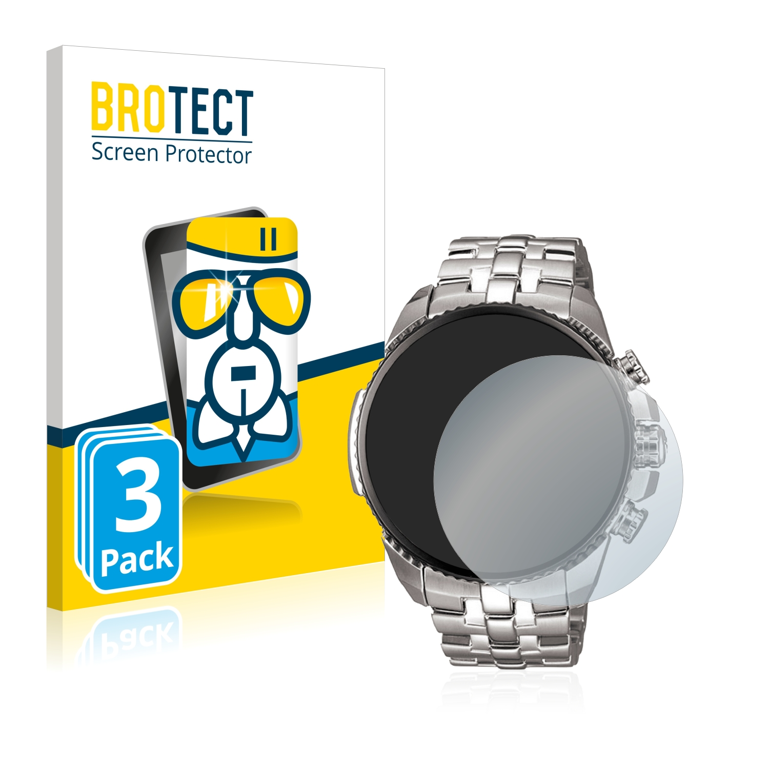 BROTECT 3x Airglass Edifice klare Casio Schutzfolie(für EF-558D-1AV)