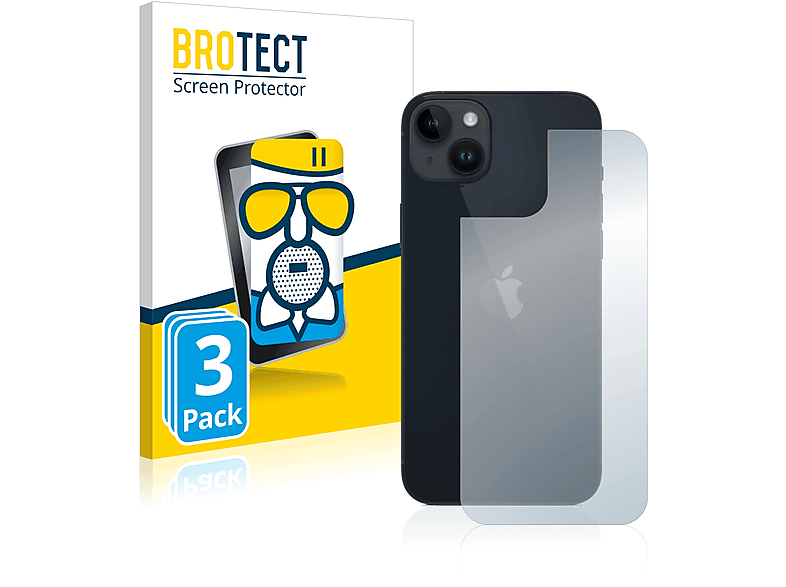 BROTECT 3x Airglass matte Apple iPhone Plus) Schutzfolie(für 14