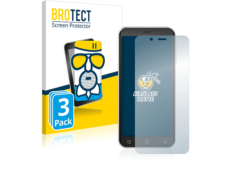 BROTECT 3x Airglass matte Schutzfolie(für Peaq PSP400) | Displayschutzfolien & Gläser