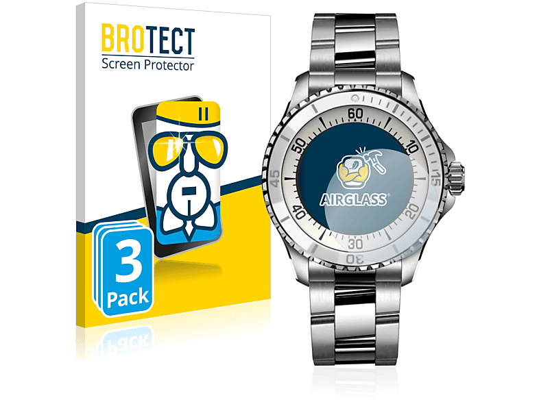 3x Breitling Schutzfolie(für Superocean klare Automatic 36) BROTECT Airglass