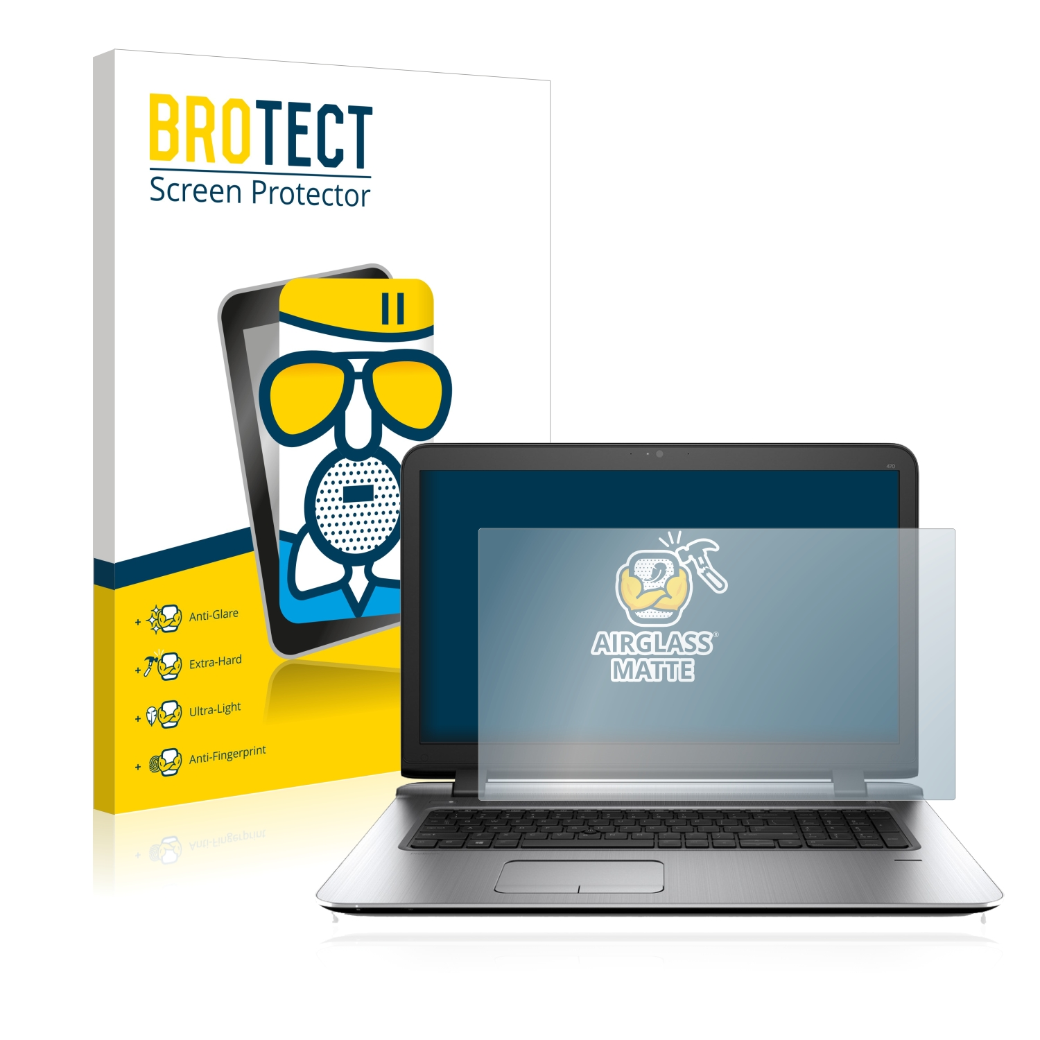 BROTECT Airglass matte Schutzfolie(für HP G0) ProBook 470