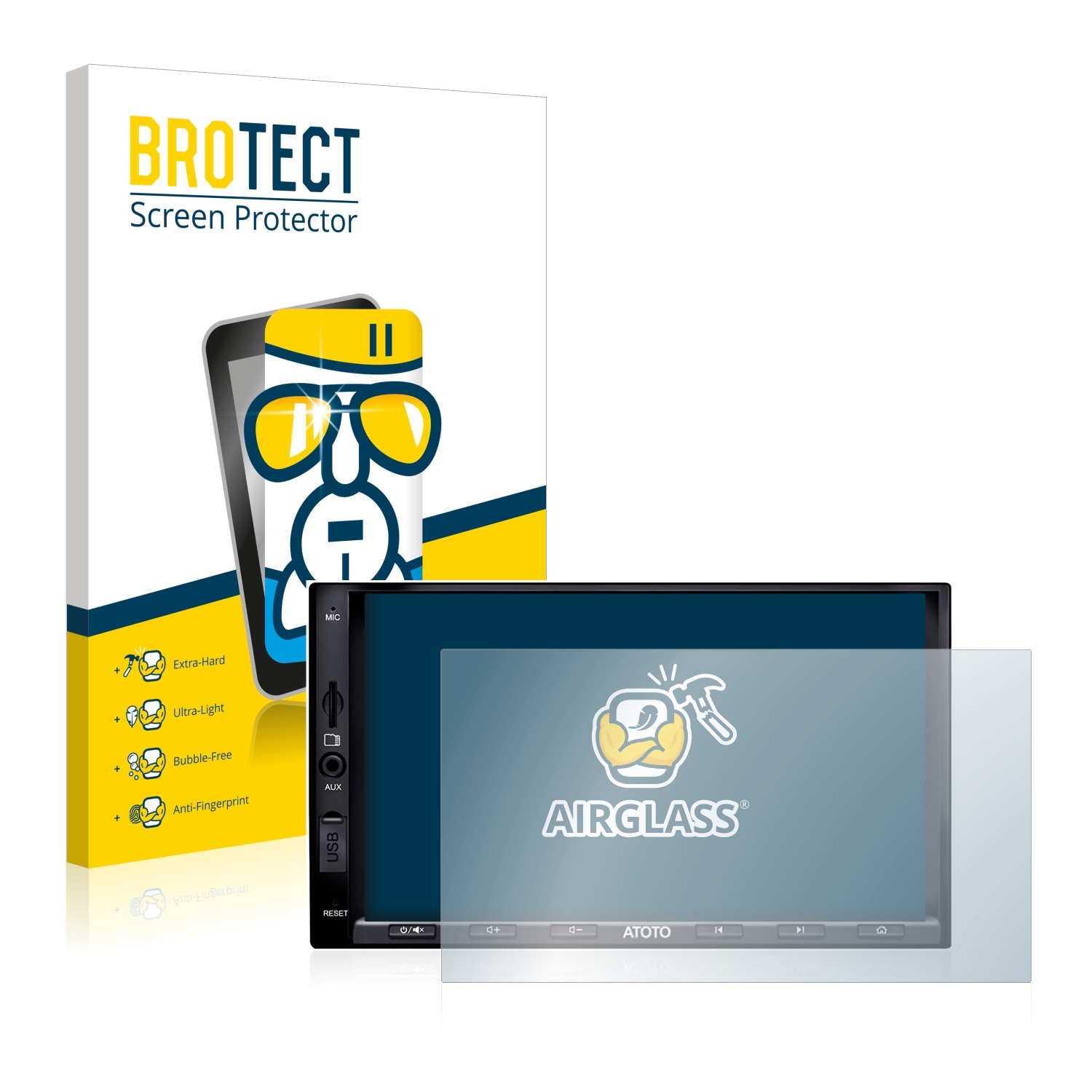 BROTECT Airglass klare Schutzfolie(für Atoto Pro) A6