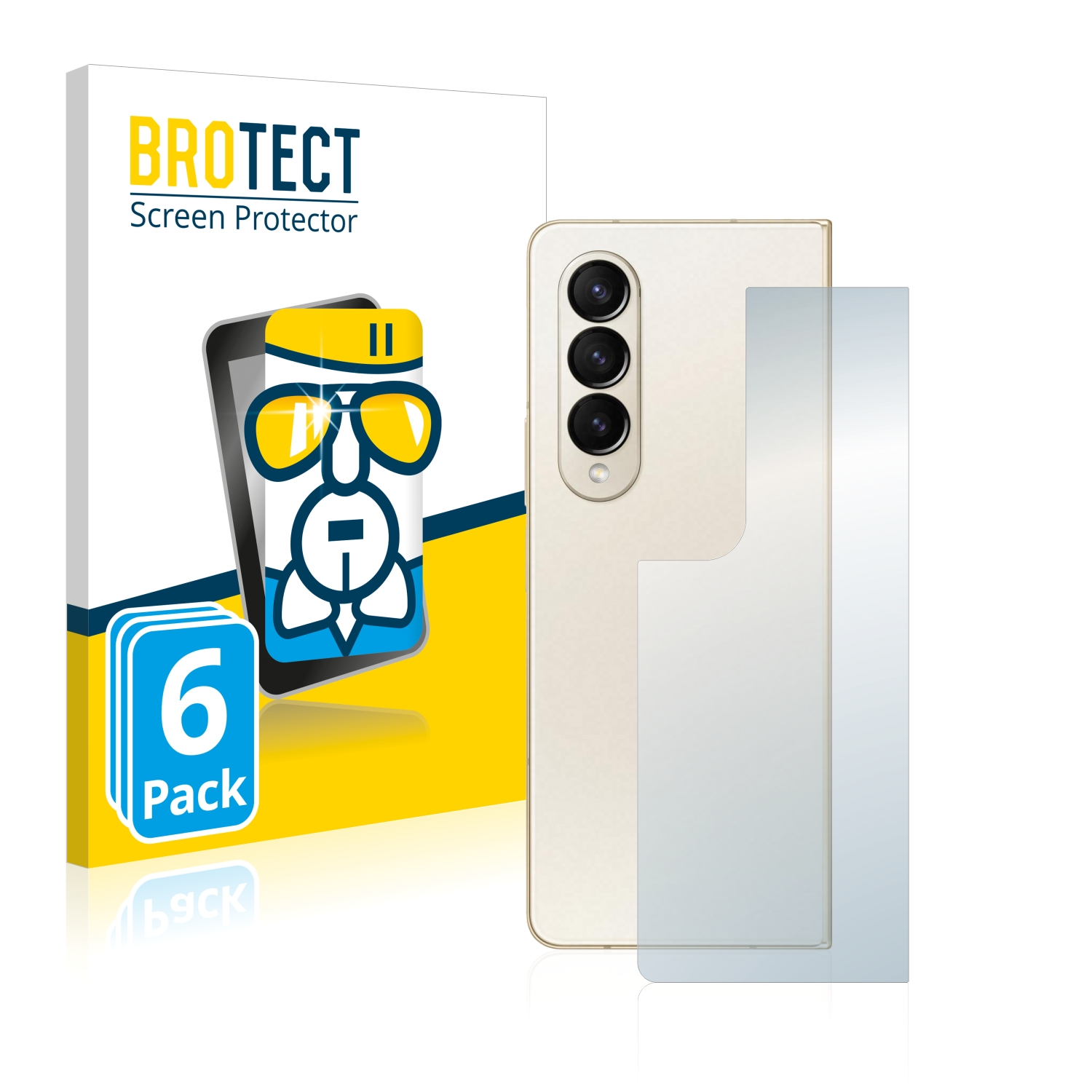 BROTECT 6x Airglass klare Galaxy 4) Schutzfolie(für Fold Samsung Z