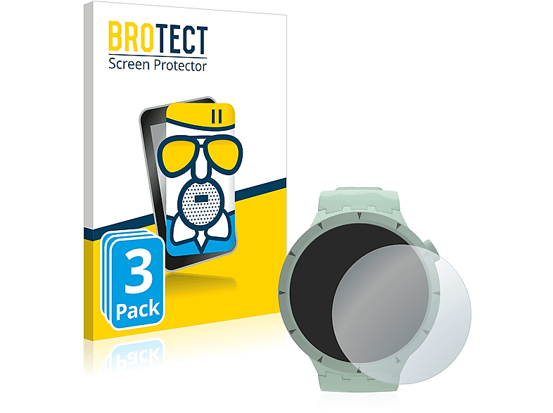 BROTECT 3x Airglass matte Schutzfolie(für Swatch Big Bold Bioceramic) | Smartwatch Schutzfolien & Gläser