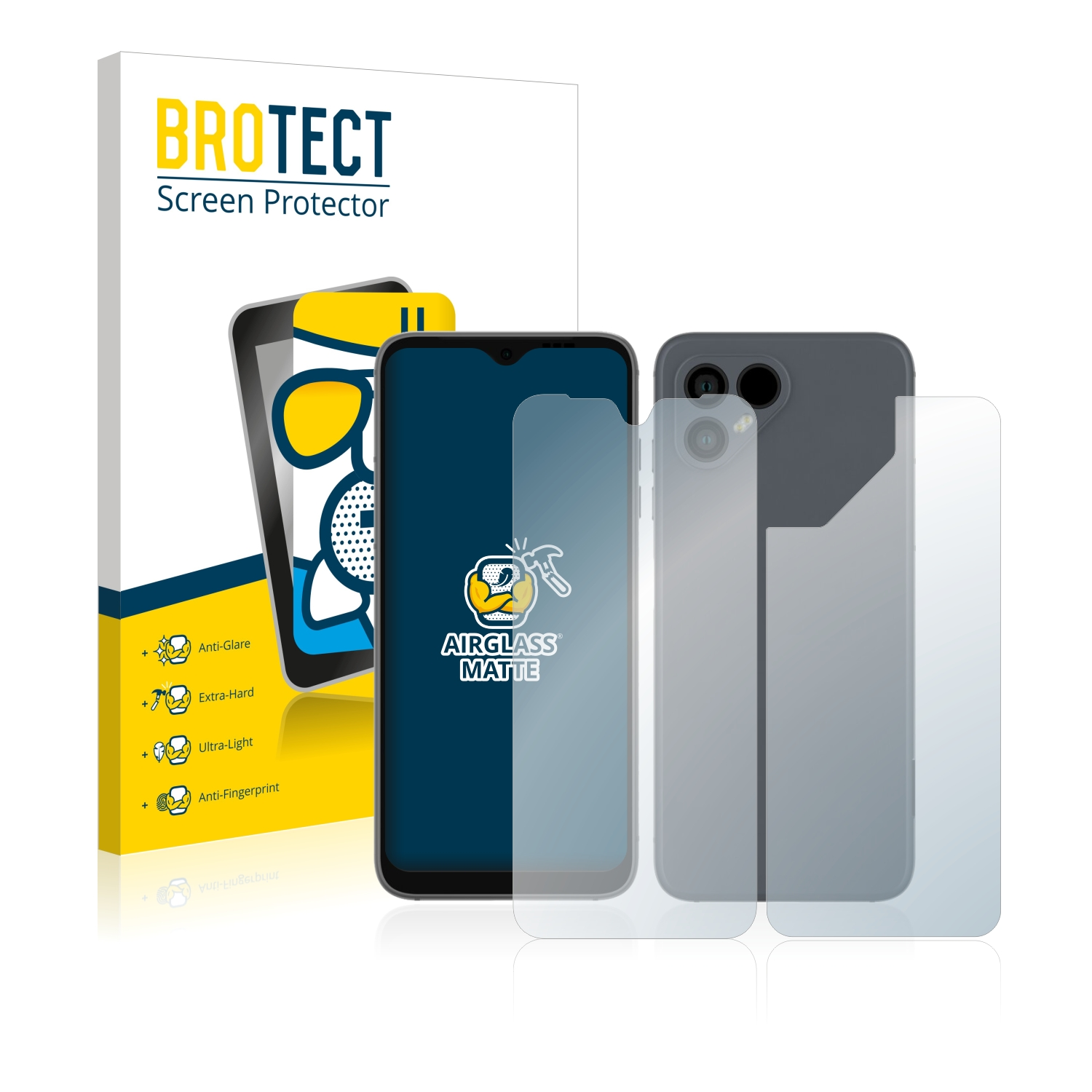4) matte BROTECT Airglass Fairphone Schutzfolie(für