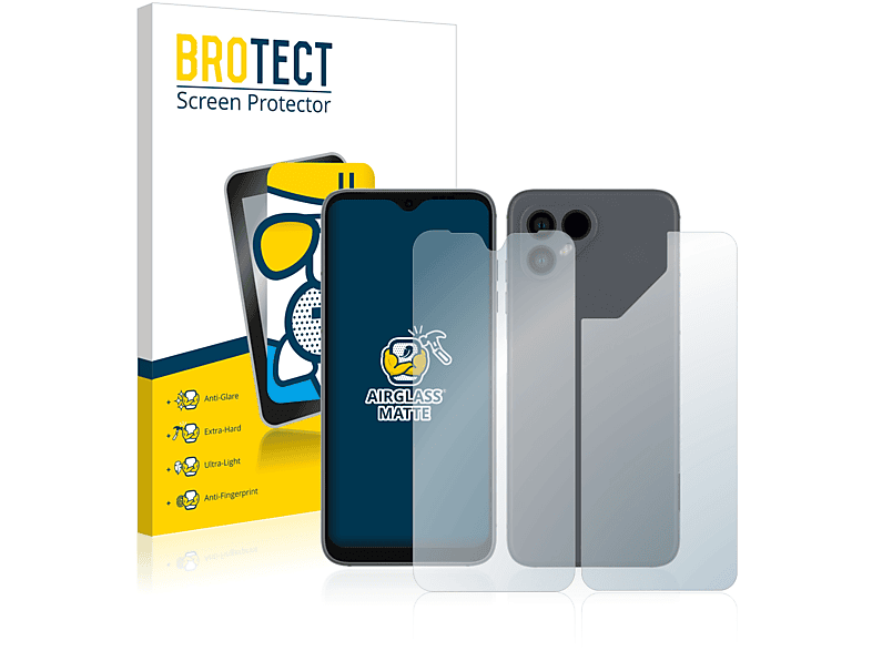 4) matte BROTECT Airglass Fairphone Schutzfolie(für