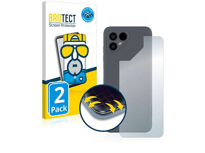 3D Fairphone Curved 2x BROTECT 4) Flex Schutzfolie(für Full-Cover matt