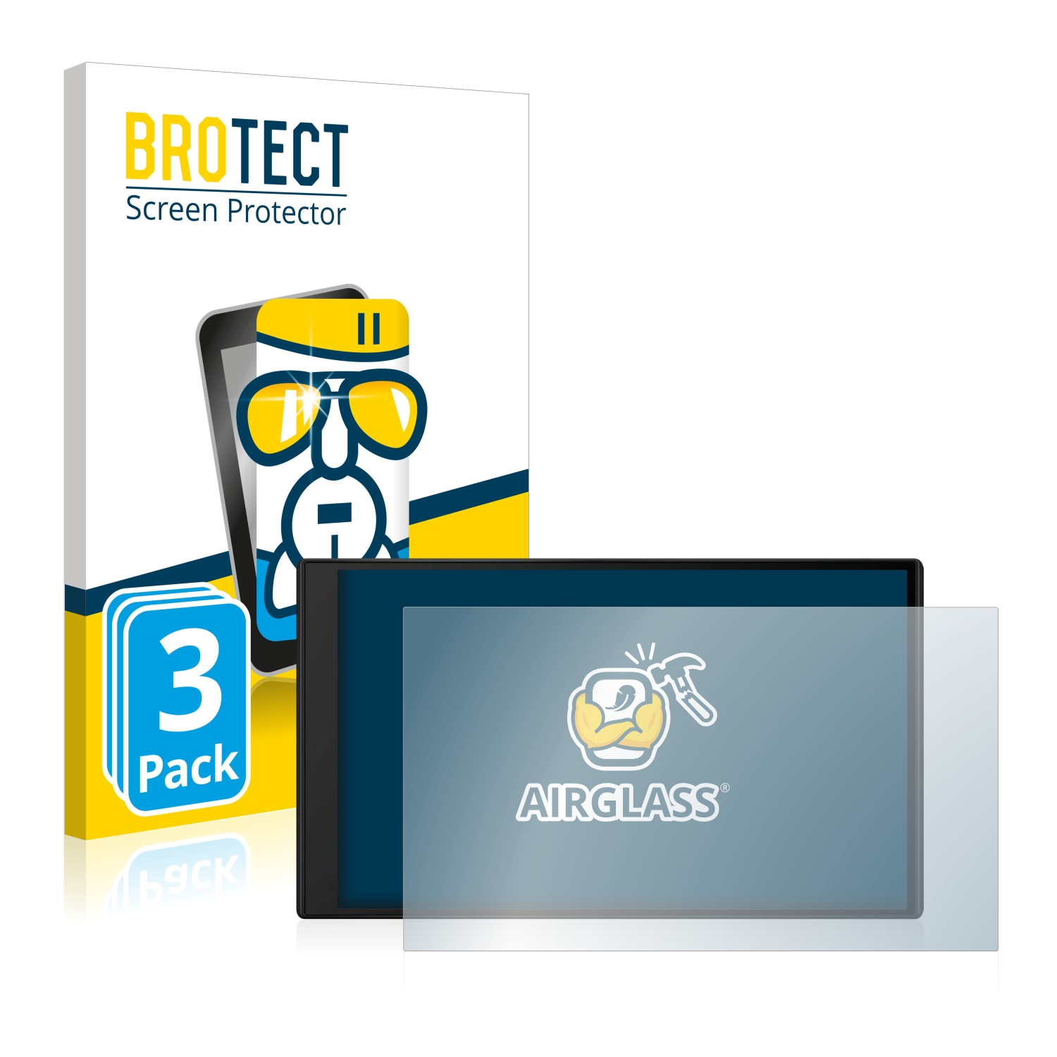 klare Airglass BROTECT 3x Garmin DriveSmart 76 MT-D) Schutzfolie(für