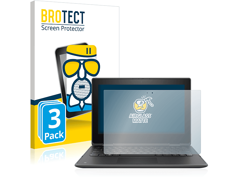 BROTECT 3x Airglass matte Schutzfolie(für HP ProBook X360 11 G5 EE)