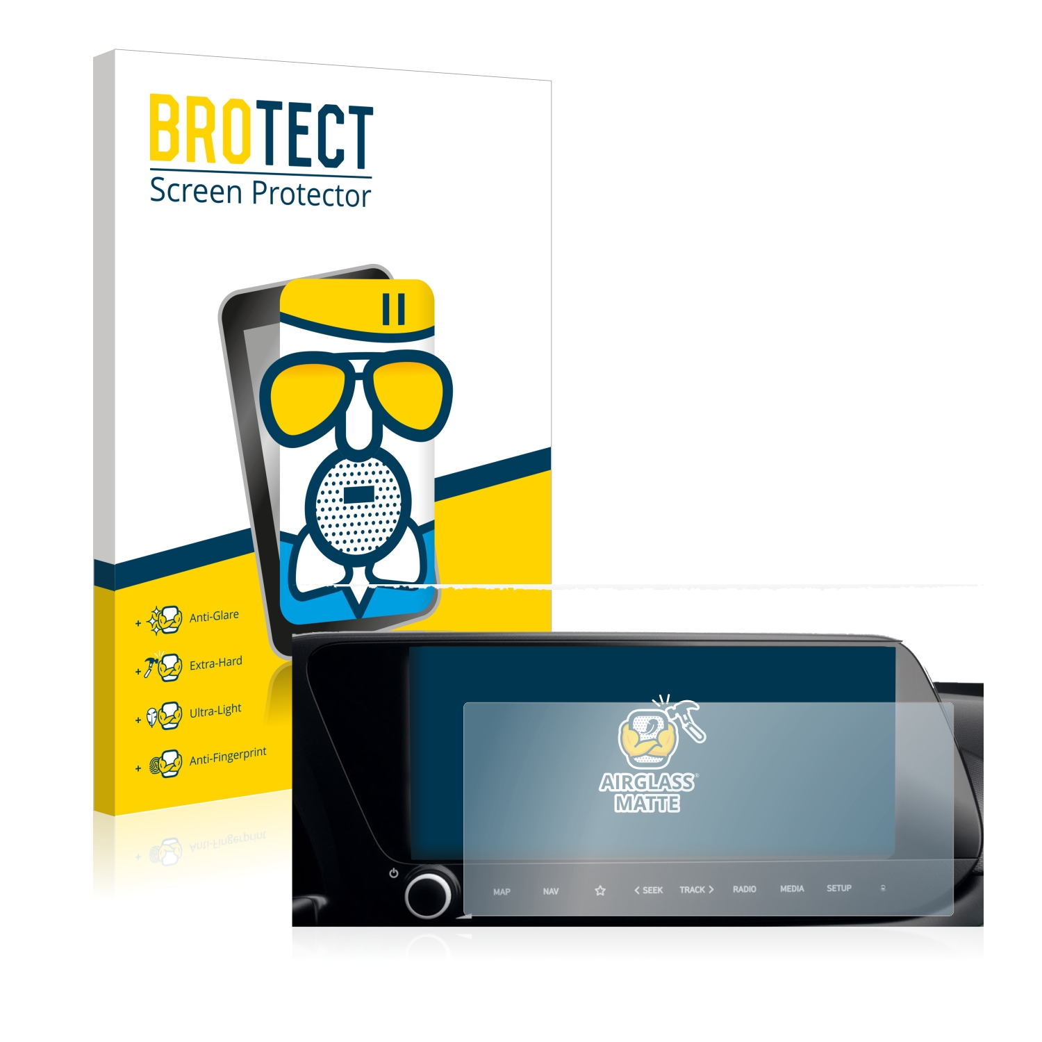 BROTECT Airglass matte Schutzfolie(für Hyundai Infotainment System 2022 10\