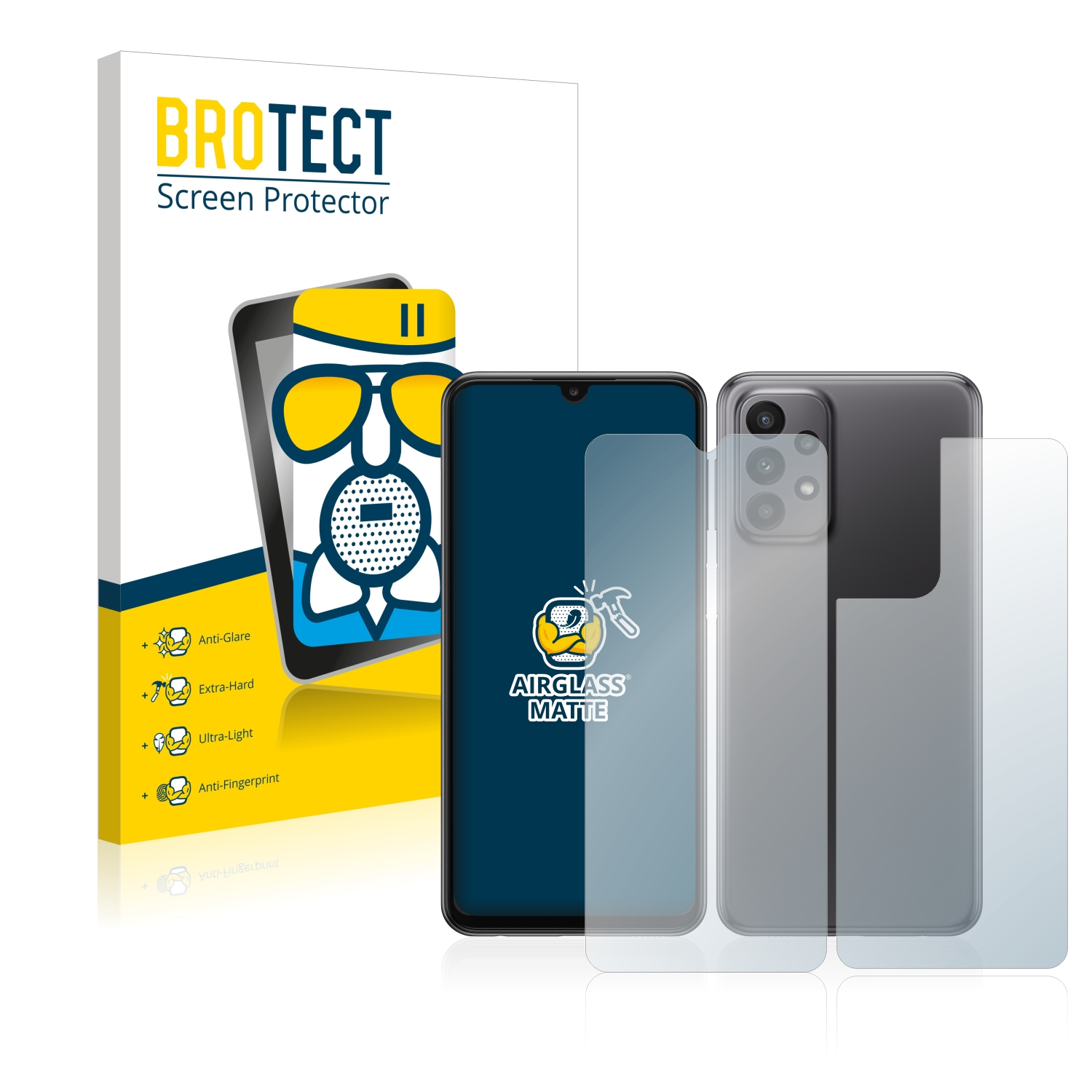 BROTECT A23 matte Airglass Galaxy Schutzfolie(für Samsung 5G (Display+Rückseite))