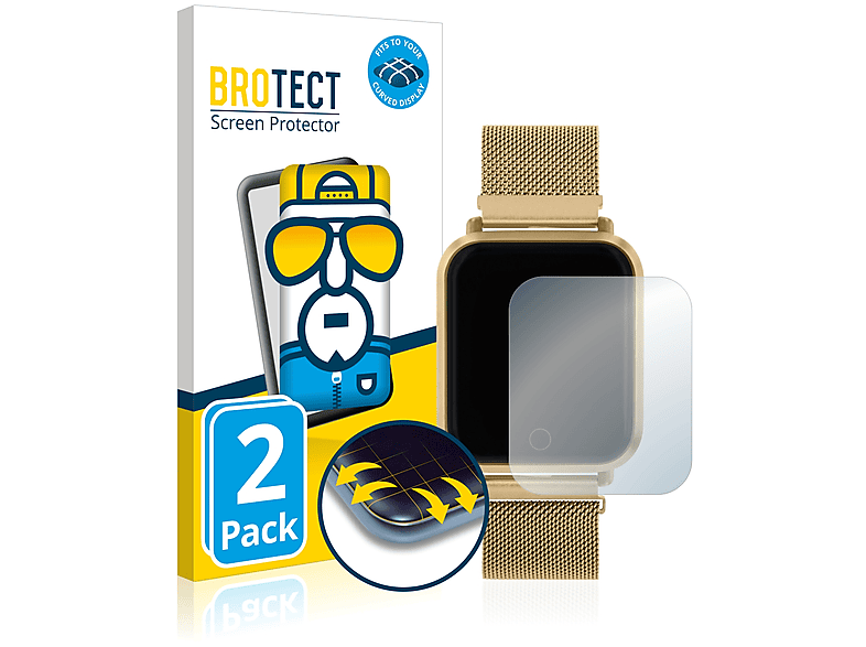 BROTECT 2x Flex Full-Cover 3D Curved Schutzfolie(für Reflex Active Series 6)