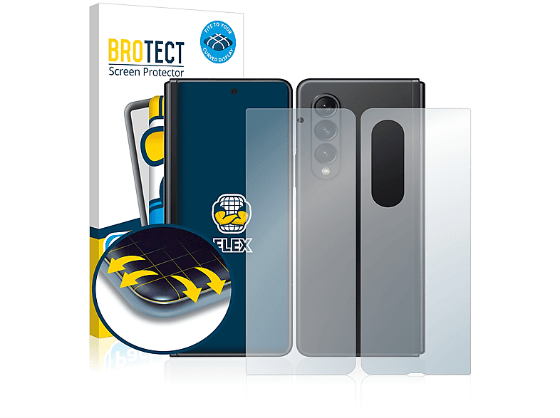 BROTECT 2x Flex Full-Cover 3D Curved Schutzfolie(für Samsung Galaxy Z Fold 3 5G)