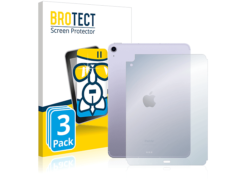 BROTECT 3x Airglass klare Schutzfolie(für Apple iPad Air 5 WiFi Cellular 2022 (5. Gen.))