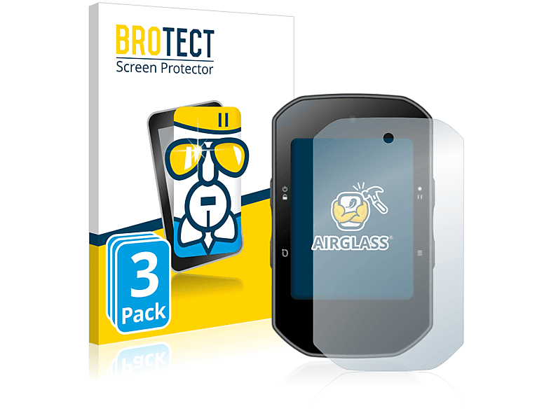 BROTECT 3x Airglass klare Bryton S500) Rider Schutzfolie(für