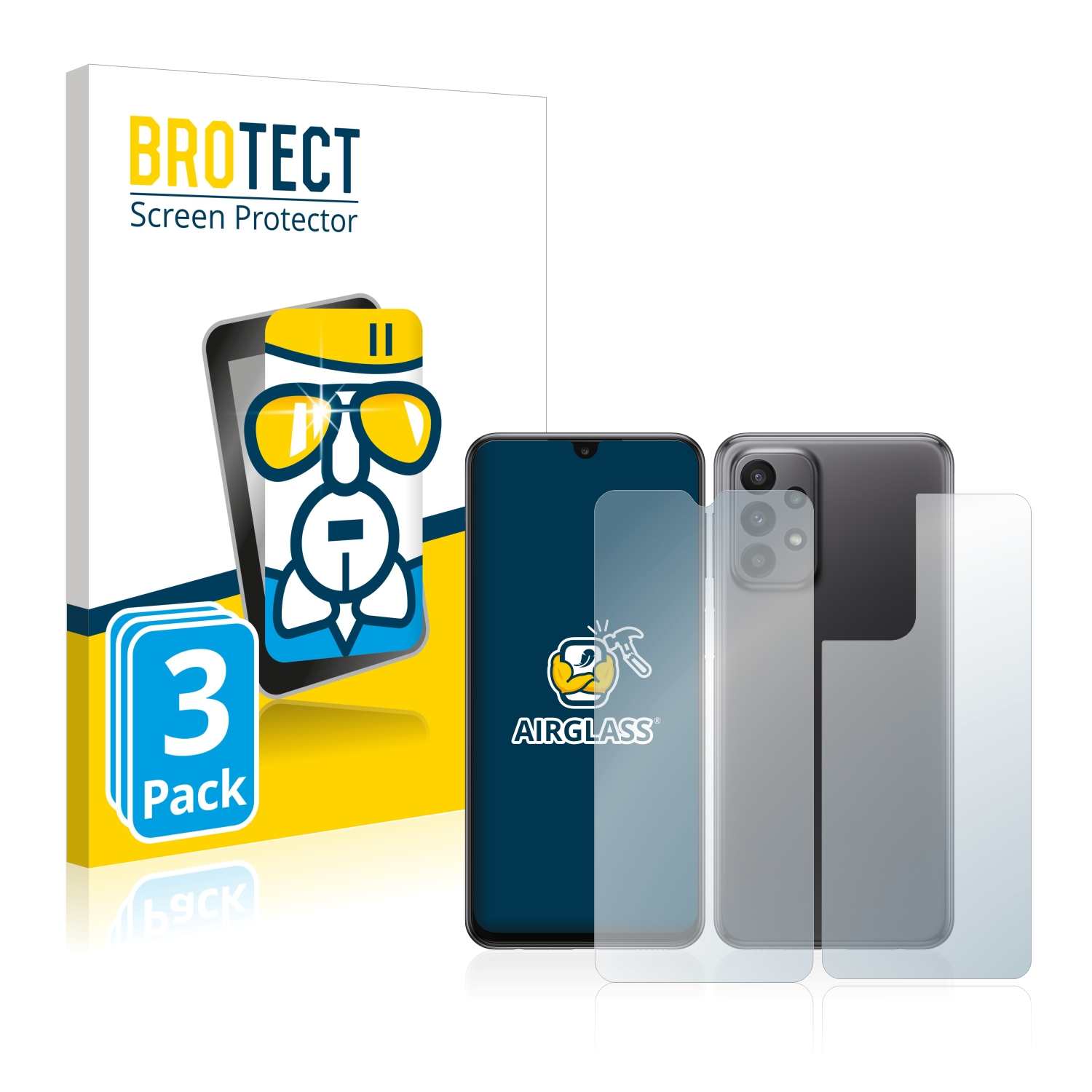BROTECT 3x Airglass klare Schutzfolie(für Galaxy M13) Samsung