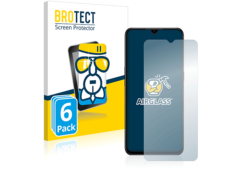 BROTECT 6x Airglass klare Schutzfolie(für Oppo A31 2020)