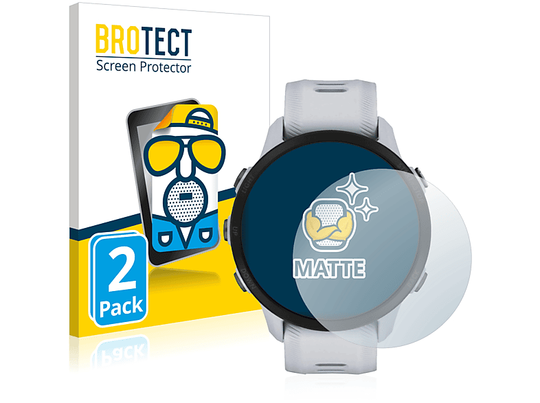 BROTECT 2x matte Schutzfolie(für Garmin Forerunner 955) | Smartwatch Schutzfolien & Gläser