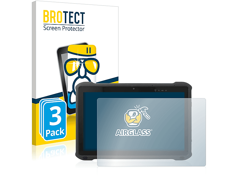 BROTECT 3x Airglass klare Schutzfolie(für Winmate M116) | Tabletschutzfolien