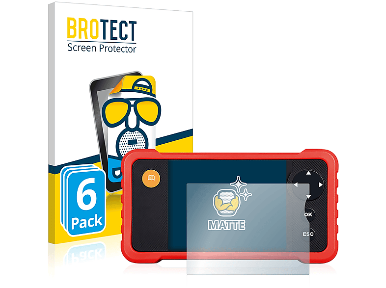 BROTECT 6x matte Schutzfolie(für Launch Creader Professional 123 / 129 Premium)