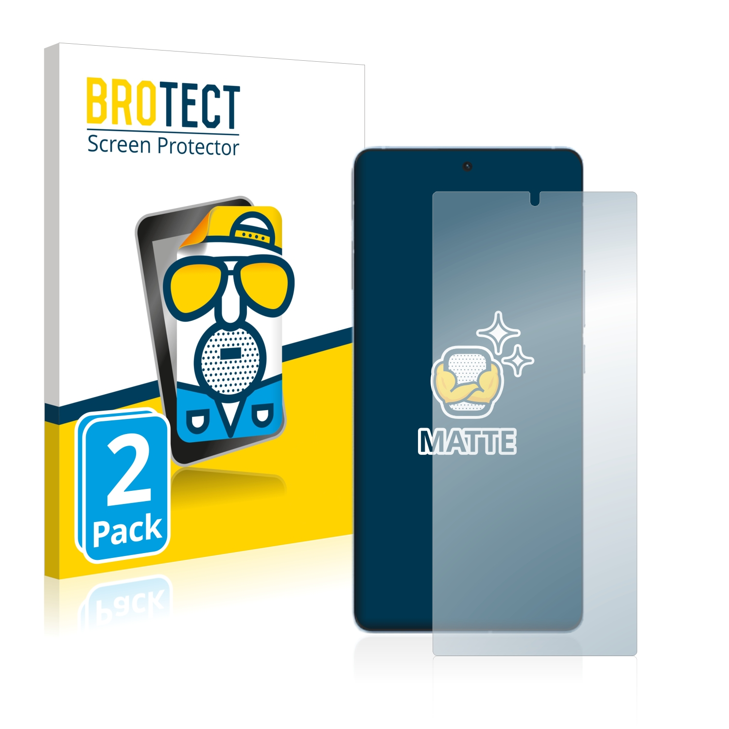 matte Note) BROTECT X Vivo 2x Schutzfolie(für