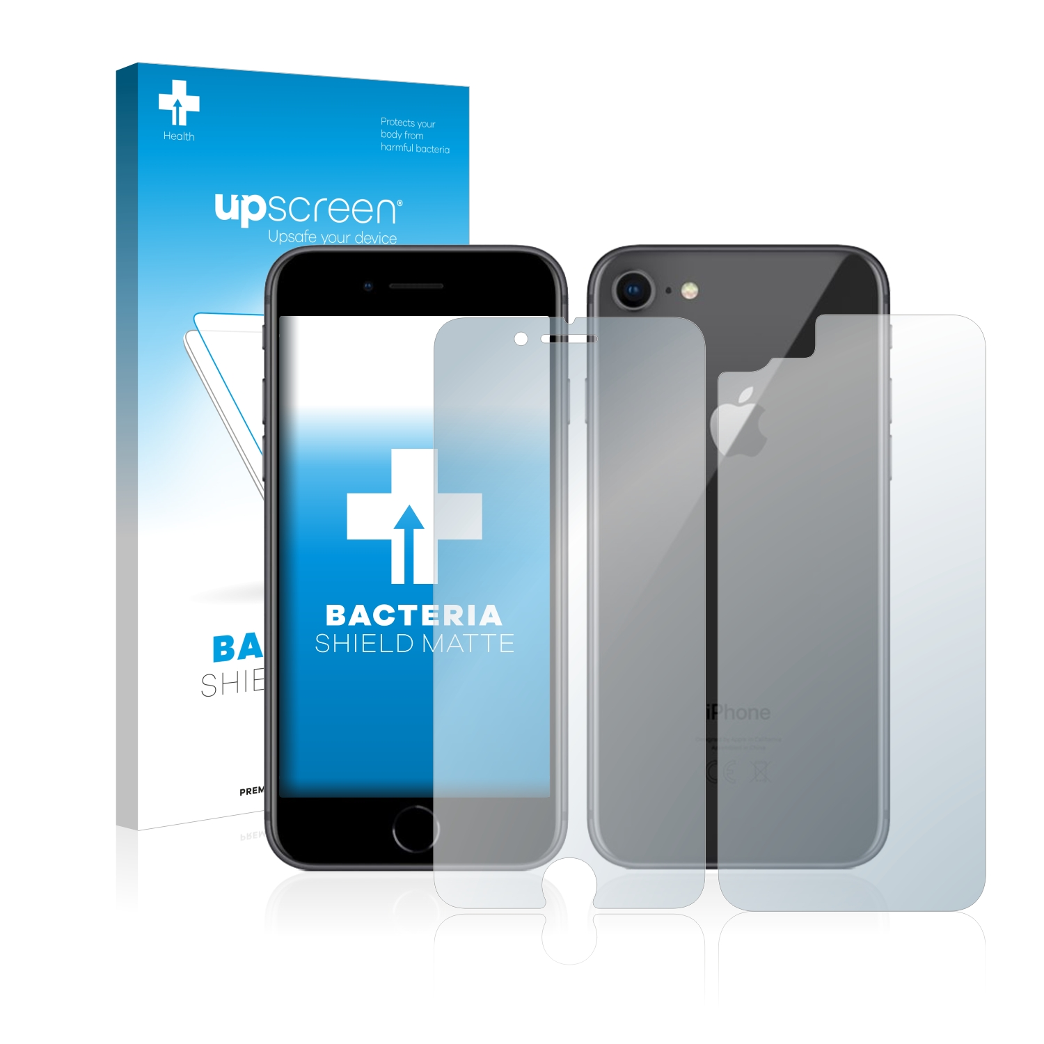iPhone antibakteriell 8) entspiegelt Apple UPSCREEN matte Schutzfolie(für