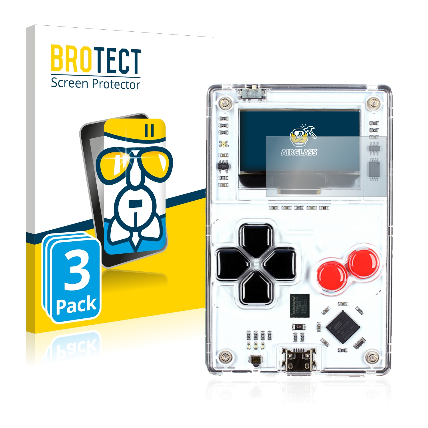 Airglass klare FX) Arduboy 3x BROTECT Schutzfolie(für