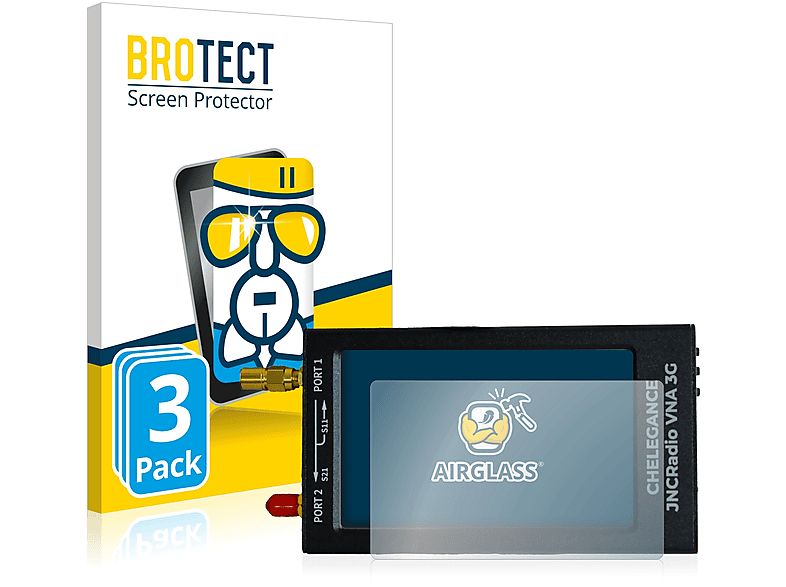 BROTECT 3x Airglass 3G) Schutzfolie(für NanoVNA klare