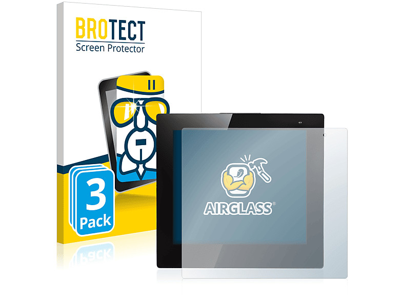BROTECT 3x Airglass klare Schutzfolie(für Bresser Quadro Neo C Thermo- und Hygrometer)