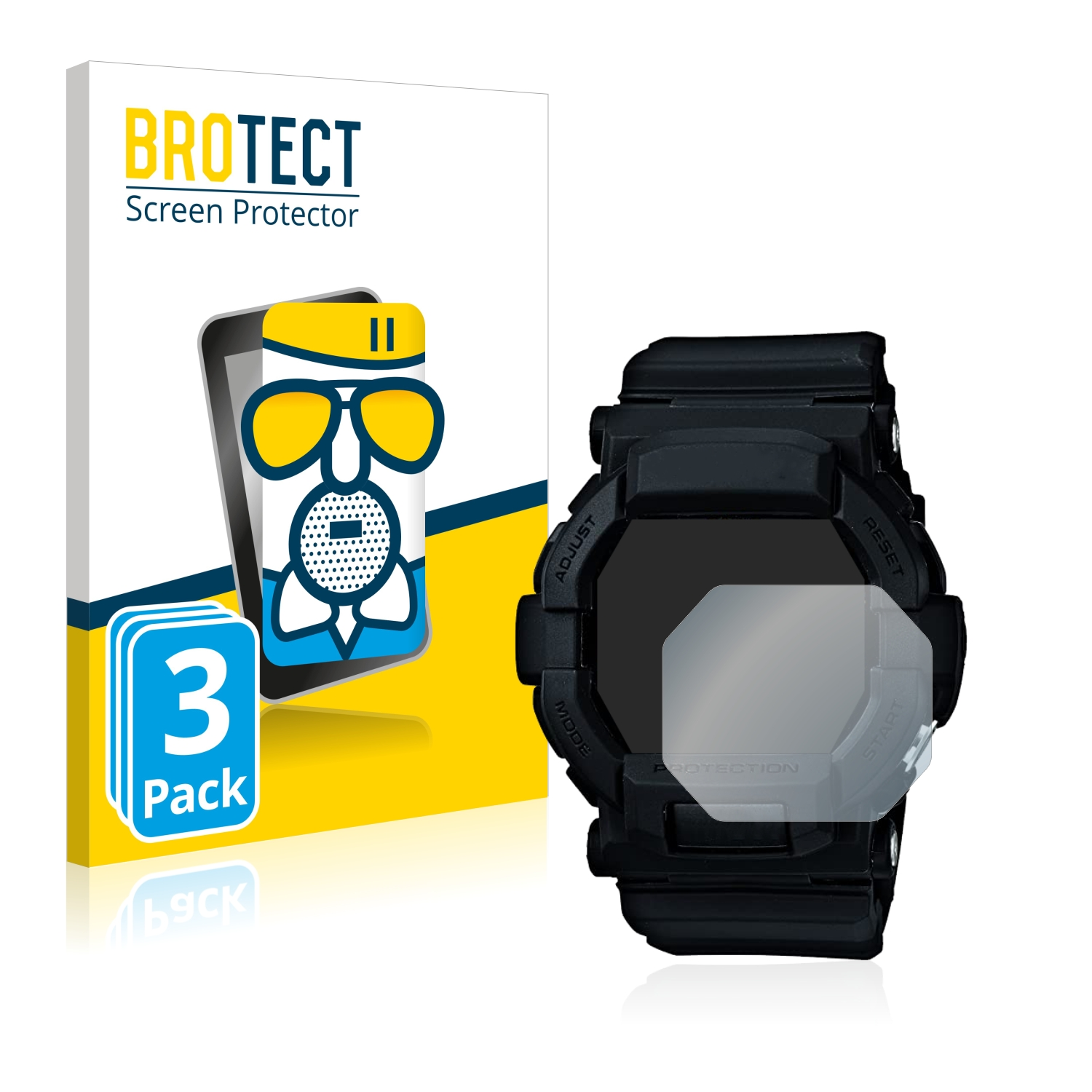 BROTECT 3x Schutzfolie(für Casio Airglass G-Shock matte GD350)