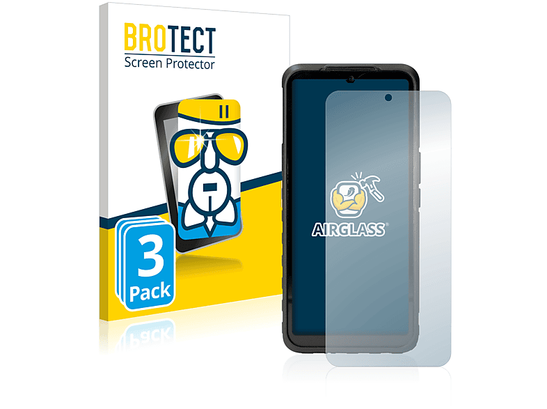BROTECT 3x Airglass klare Schutzfolie(für Caterpillar Cat S53 5G)