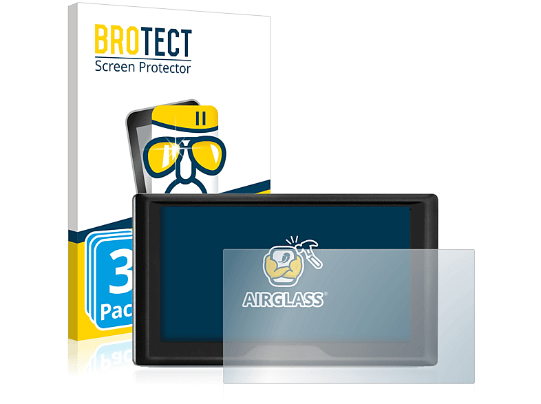BROTECT 3x Airglass klare Schutzfolie(für Garmin Drive 61 LMT-S) | Navi-Taschen & -Schutzfolien