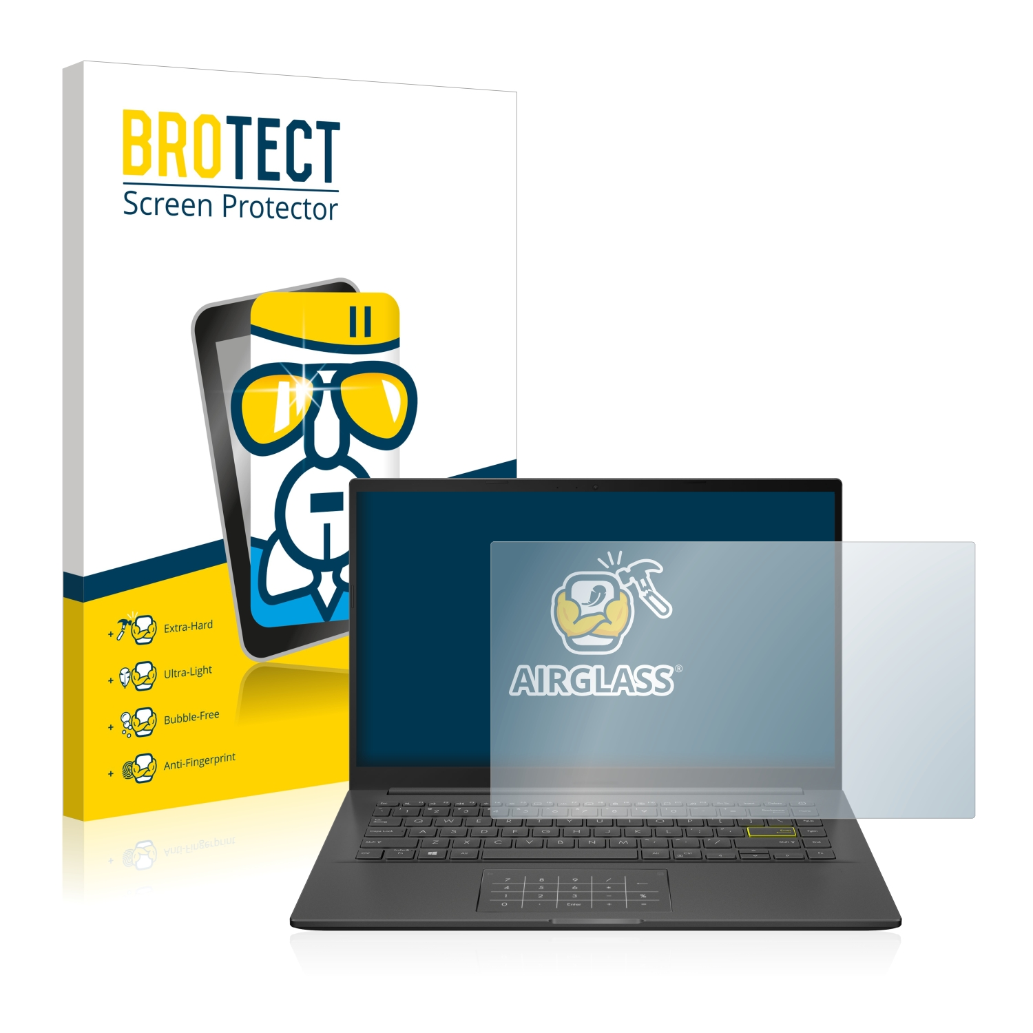 BROTECT Airglass klare Schutzfolie(für VivoBook ASUS K413 14\