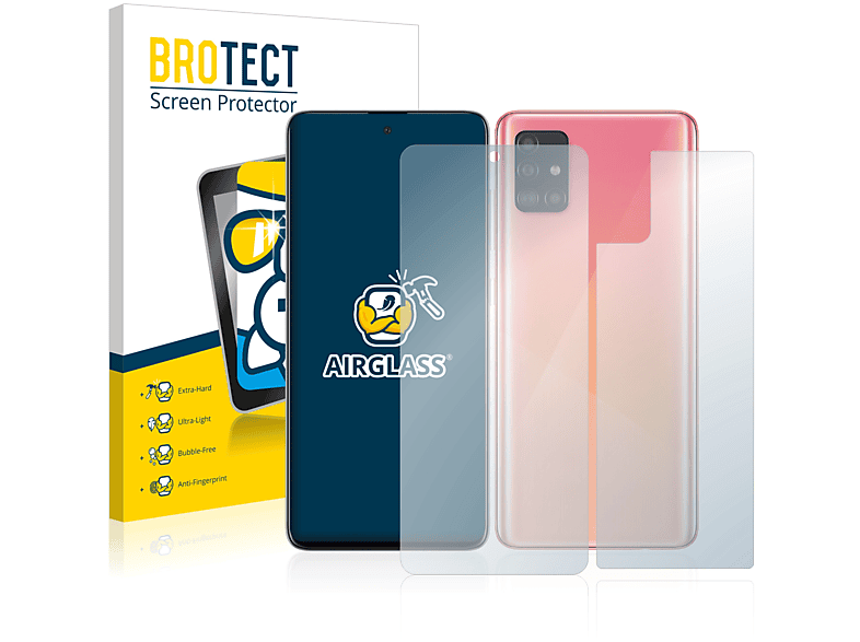 BROTECT Airglass klare Schutzfolie(für Samsung 5G) A51 Galaxy